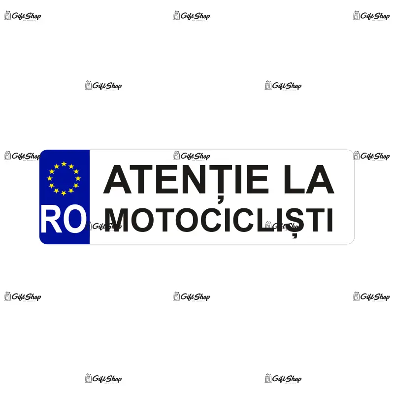 Atentie la motociclisti, indicator masina, dimensiune 500x100 mm